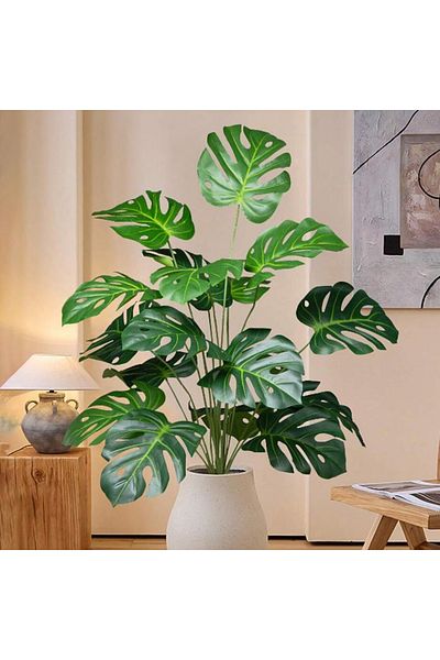 OEM Artificial Monstera Plant Without Pot - 18 Leaves / 65 C