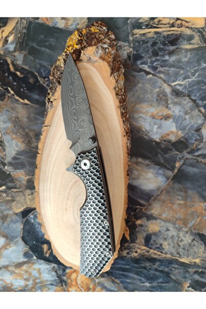 empressnaturalstone Damascus Çakı – 21 Cm Gümüş Metal Kabze