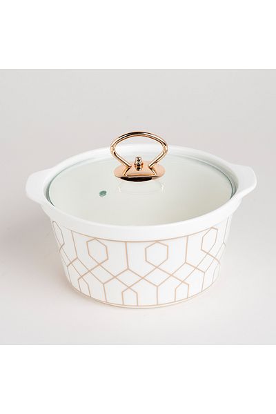 LA MESA 7-Piece Round Food Warmer With Stand