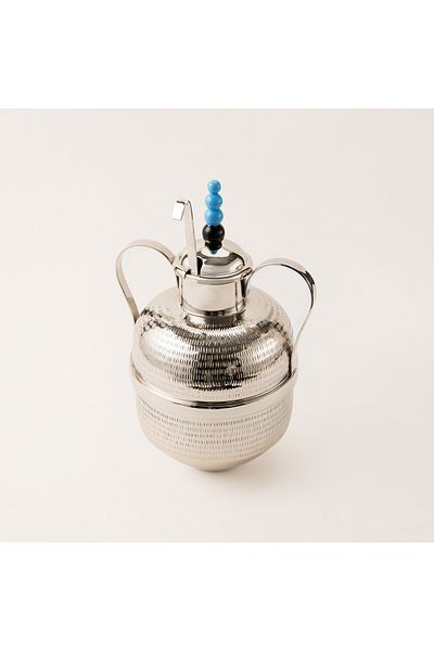 LA MESA silver metal food server with stand 25*20*40