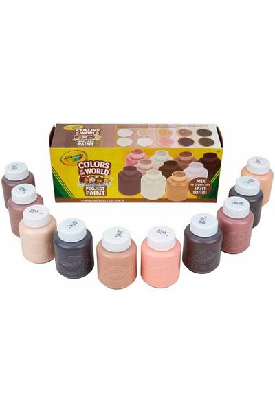 Crayola 10 Ct Washable Paint, 2-oz. Bottles, Colors of the World