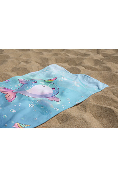 Home Παιδική πετσέτα μπάνιου παραλίας με ψηφιακή εκτύπωση με σχέδιο φάλαινας