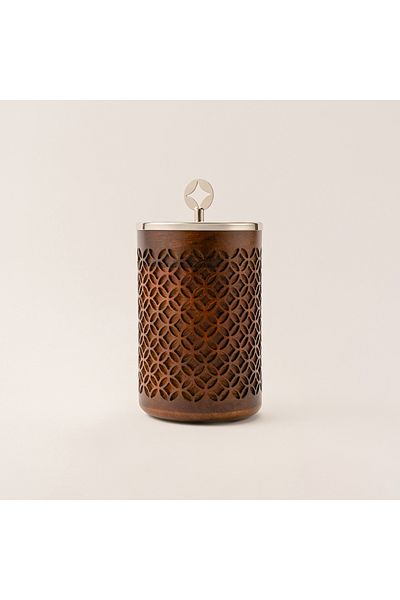 LA MESA large silver metal container 12*12*23 cm