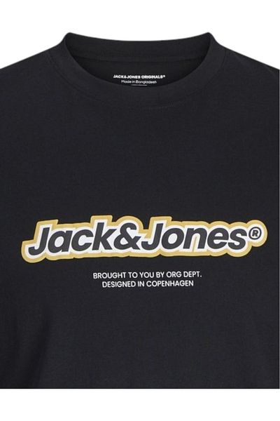 Jack & Jones Tricou JACK & JONES Vesterbro Newton Brand - 12265740-Μαύρο
