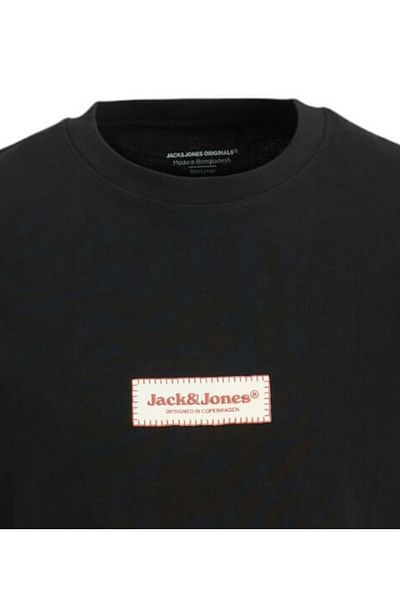 Jack & Jones Tricou JACK & JONES Ψεύτικη Ραφή με Διαχωρισμό - 12273182-Μαύρο