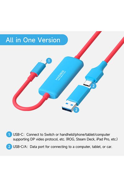Choice بطاقة التقاط الفيديو Hagibis USB3.0 إصدار الكل في واحد مع 100 واط PD USB C إلى USB A/USB C Live and Reco