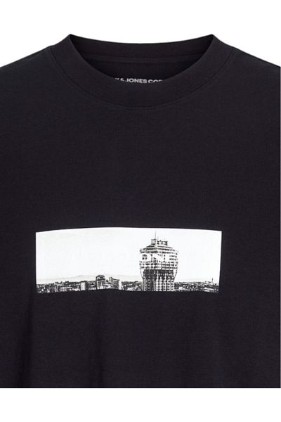 Jack & Jones Tricou JACK & JONES Pacer Φωτογραφία Εμπορικής Ταυτότητας - 12273775-Μαύρο