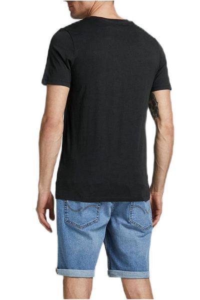 Jack & Jones Λογότυπο Tricou JACK & JONES Corp - 12137126-Μαύρο ΣΤΕΝΗ ΓΡΑΜΜΗ