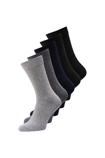 Jack & Jones Κάλτσες JACK & JONES Jens 5 ζευγάρια - 11493632-Σκούρο γκρι μελανζέ