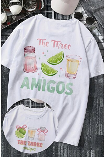 Fuddy Moda Oversize The Three Amigos μπλουζάκι με στάμπα στην πλάτη, μπλουζάκ...