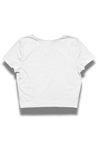 Fuddy Moda Summer Vibes Written Crop Top, Women's Ribbon Printed Crop Blouse