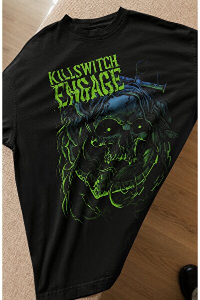 Fuddy Moda Oversize kroj Skull Killswitch Engage Štampano majica, unisex rok ...