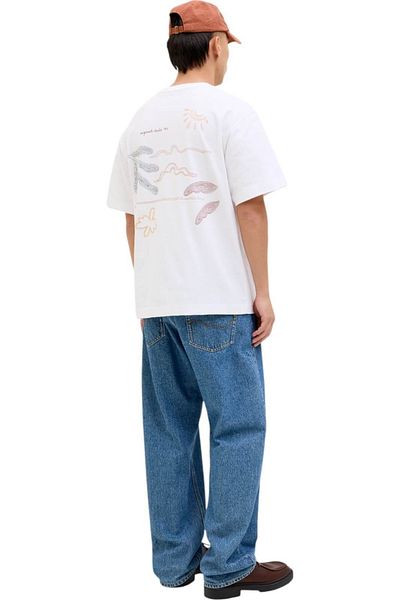 Jack & Jones Tricou JACK & JONES Μαρακές Σκίτσο - 12273388-Φωτεινό Λευκό
