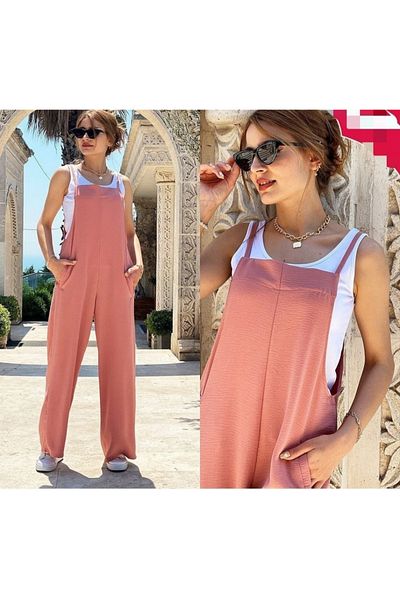 REKA MODA Women's Rope Strap Athlete Detail Aerobin Casual Jumpsuit