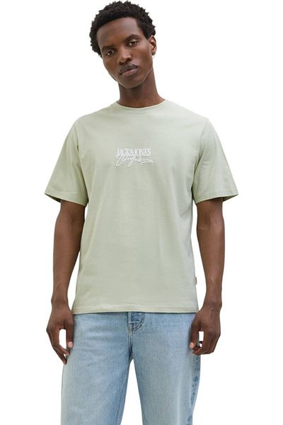 Jack & Jones Μπλούζα JACK & JONES Almeria Branding - 12276784-Celadon Tint