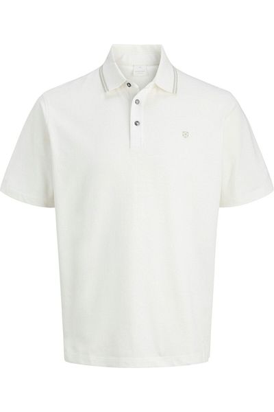 Jack & Jones Tricou JACK & JONES Alex Polo Άνοιξη-Καλοκαίρι 2025 - 12286338-Cloud Dancer