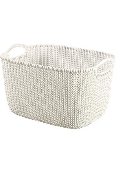 CURVER Cos rufe, 2 manere, plastic, alb, 8 L, 30x17x22 cm,