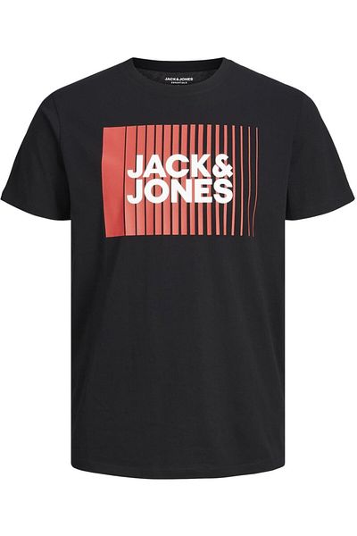 Jack & Jones Λογότυπο Tricou JACK & JONES Corp - 12233999-Μαύρο-XXL