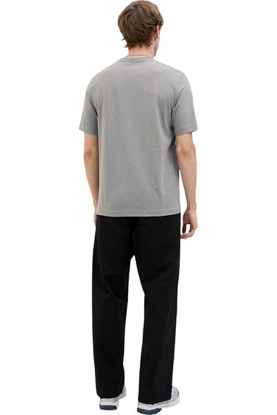 Jack & Jones Tricou JACK & JONES Sago Logo Slub - 12276524-Γκρι Φανέλα