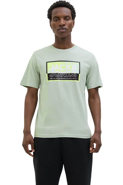 Jack & Jones Tricou JACK & JONES Logan Καλοκαιρινό Στάμπα - 12283825-Γκρι