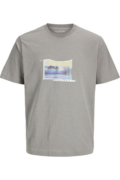 Jack & Jones Tricou JACK & JONES Sago Photo Club - 12276525-Γκρι Φανέλα