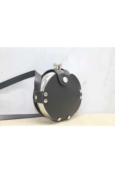 PRATİKOBA Leather Sheathed Flask Alk3921