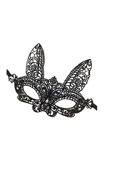 Skygo Black Color Lace Cut Lace Embroidered Prom Party Mask No 7