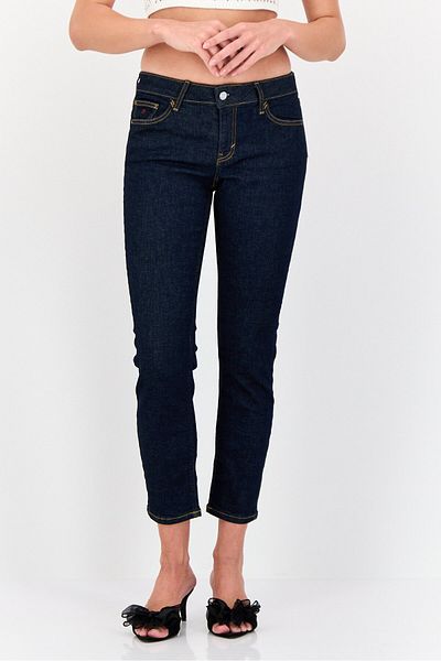Esprit Women Slim Fit Mid Rise Solid Stretchable Jeans, Navy