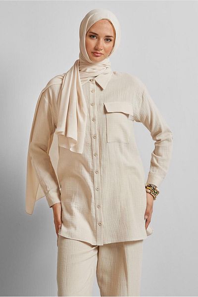 Alvina Cotton Muslin Pants Suit 45555