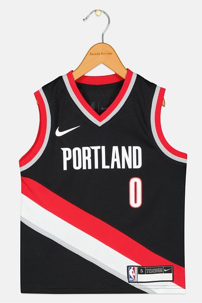 Nike X Nba Toddlers Boy Portland Trail Blazers Basketball Jersey, Black
