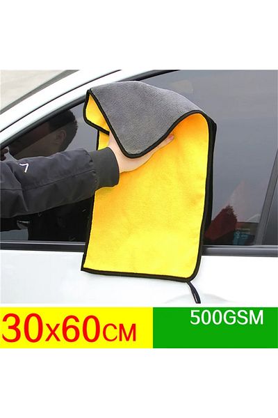 Choice 30x60cm 30x30/60CM Car Wash Microfiber Towel Car Cleaning Dry Cloth Hemming Car Care Cloth Detail Ca