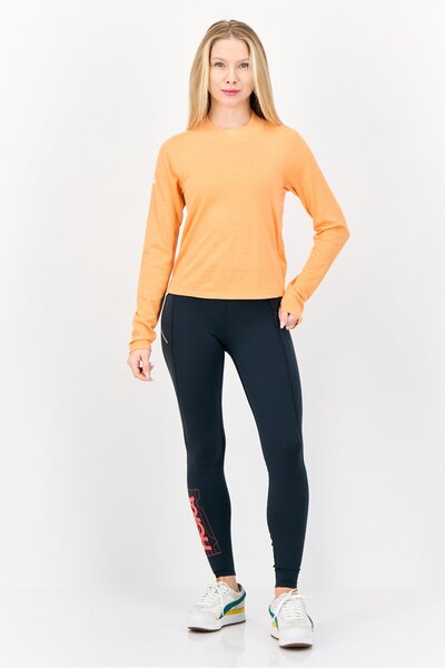 hoka Women Sportswear Fit Long Sleeve Outdoor T-Shirt, Orange