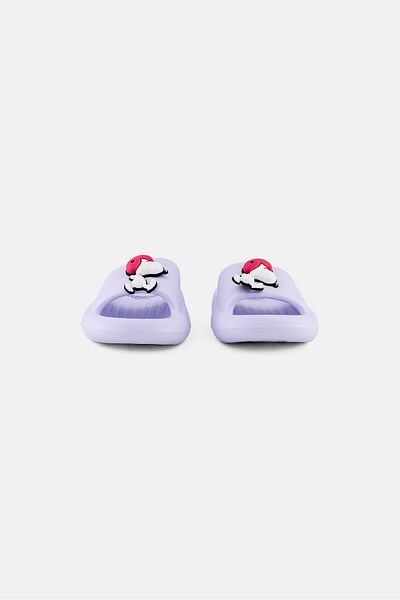 PEANUTS Toddlers Girl Slip on Slides, Lavender
