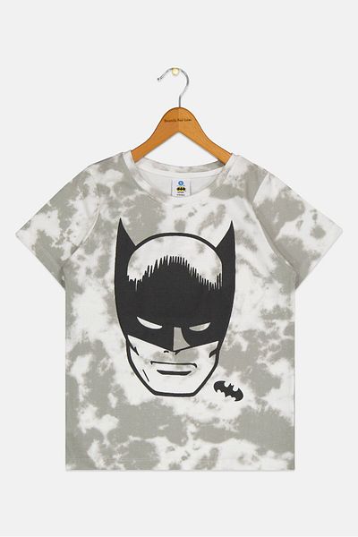 Batman Kids Boy Crew Neck Short Sleeve Tie Dye T-Shirt, Multicolor