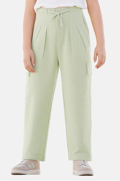 Koton Kids Girl Solid Pants, Mint Green