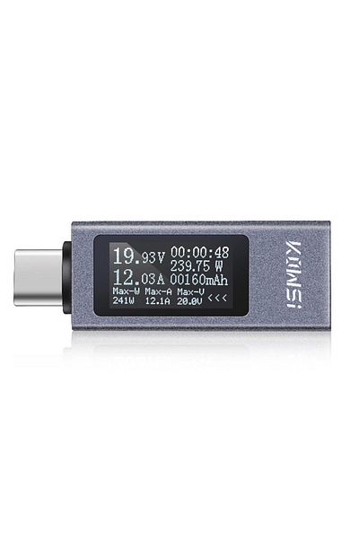 Choice KWS-2301C DC 4-30V 0-12A Multi-function Digital Display Voltage Ammeter Power Meter Type-c Cell Phon