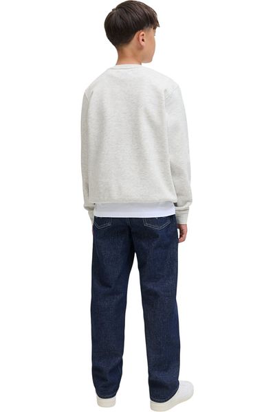 Jack & Jones Μπλούζα Bluza JACK & JONES Tier Print Crew SN JNR - 12284002-Λευκό Μελάντζ