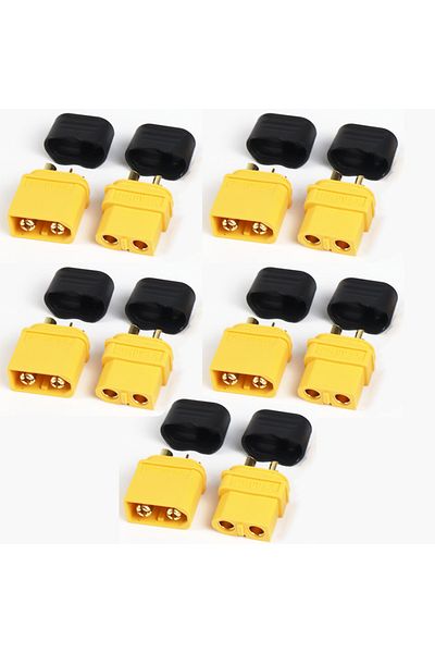 DUTRIEUX 5pair with cover 5 Pair XT60H XT60 Upgrade Connectors XT60H Male Female Bullet Connectors Plugs with