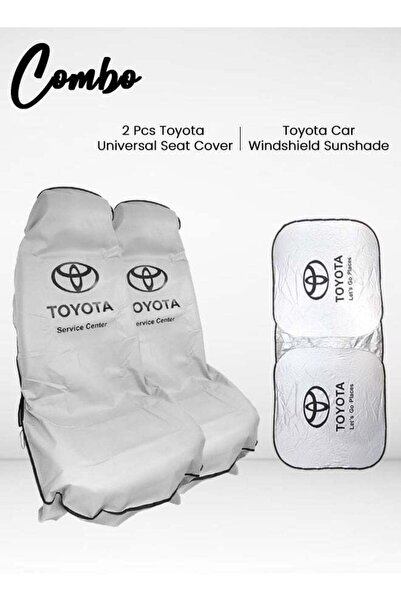 Toyota Combo 2-piece Seat Cover & Car Sunshade Ultimate Protection For Your V...