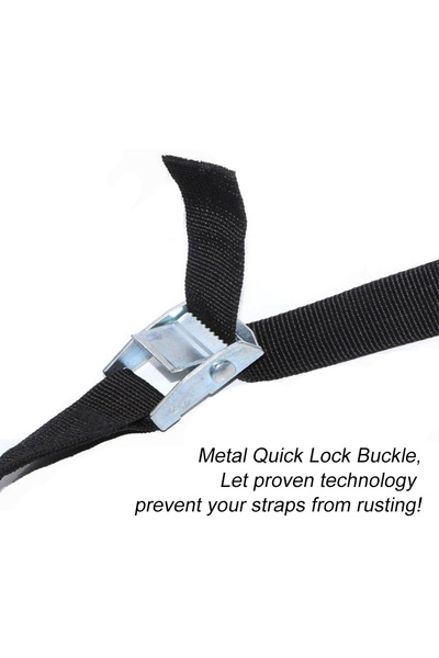 Choice أحزمة ربط بضائع السيارات ذات السقاطة الحمراء مقاس 5 أمتار × 25 مم، حزام شحن السيارات، مشبك كامة S