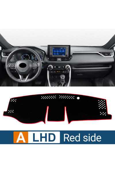 Choice7 غطاء لوحة القيادة الجانبي الأحمر لسيارة تويوتا RAV4 XA50 موديلات 2019...