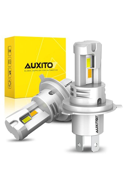 Choice H4/9003/HB2 Hi/Lo AUXITO 2Pcs H4 LED High Low Beam Headlight Bulbs Dual Color White Yellow H4 9003 H