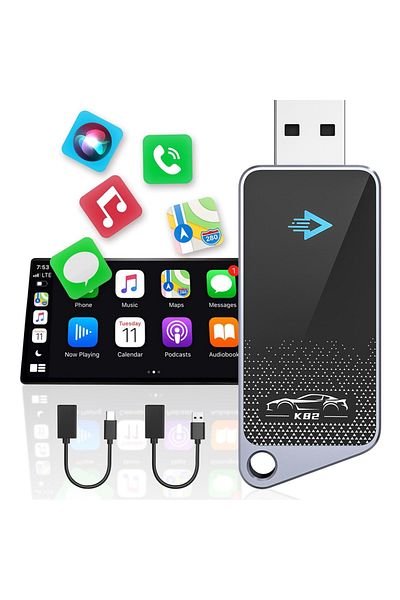 Choice K82-CarPlay Wireless Carplay adapter, 2-in-1 dual-system wireless CarPlay adapter, plug-and-play, co
