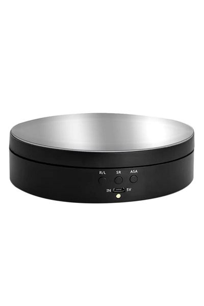 Choice 138BlackMirror 3 Speeds Electric Rotating Display Stand Mirror 360 Degree Turntable Jewelry Holder B