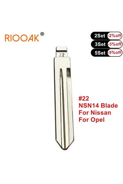 Choice 10pcs Metal Blank Uncut Flip Blade #22 NSN14 for Nissan TIIDA Renault Subaru Infiniti Uncut Flip ...