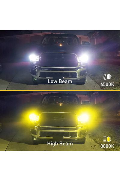Choice H4/9003/HB2 Hi/Lo AUXITO 2Pcs H4 LED High Low Beam Headlight Bulbs Dual Color White Yellow H4 9003 H