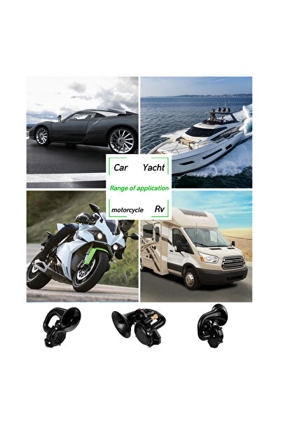 Choice بوق هواء عالي الصوت بقوة 135 ديسيبل للشاحنات 12/24 فولت بوق هواء عالي الصوت مع صمام كهربائي مسطح للسيارات...