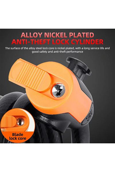 Choice Heavy-Duty Anti-Theft Bike Cable Lock with Key – Universal MTB/Scooter Lock & Holder (2025 New De...