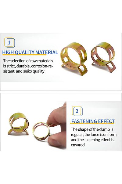 Choice 50Pcs 5mm/6mm/7mm/8mm/9mm For Choose Fuel Spring Clip Vacuum Silicon Hose Clamp Autos Spring Clip...