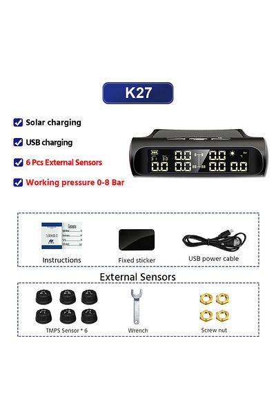 Choice K27-External E-ACE Tire Pressure Monitoring System Sensor Solar Tire Pressure Monitoring System Wire